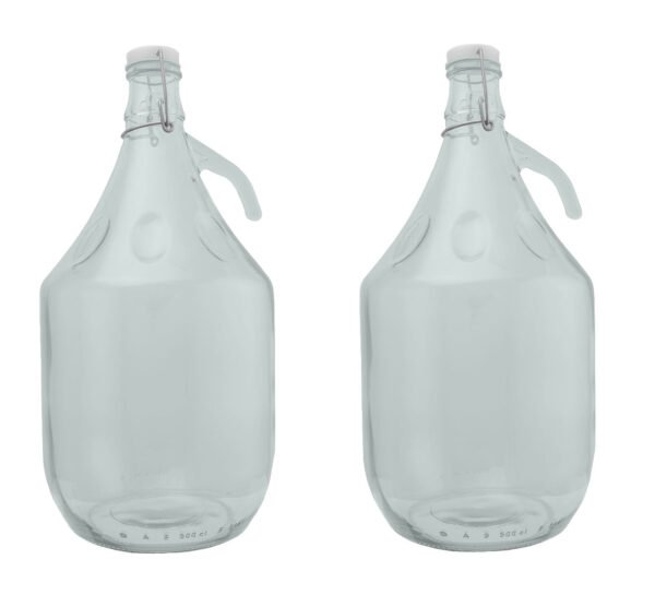 Glass Demijohn 5L 6 Pack Swing Top Cap Home & Garden Free Shipping 13