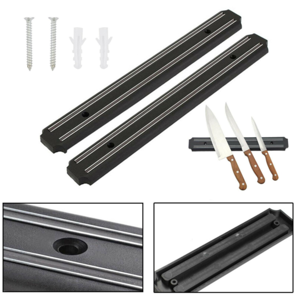 Magnetic Knife Holder 20cm Stainless Steel Wall Mount Kitchen Description Keep knives neatly organized, within easy reach, and safely stored with the Magnetic Knife Holder. The 20 cm stainless steel strip mounts to a wall, freeing counter space and adding a sleek, functional touch to any kitchen, workshop, or craft area. Durable construction and a strong magnetic strip hold blades securely in place. – 20 cm length fits most kitchen knives – Durable stainless steel with rust-resistant finish – Strong magnetic hold keeps blades secure – Wall-mounted design frees counter space – Easy to wipe clean and maintain – Ideal for home kitchens, workshops, and hobby spaces Home & Garden Free Shipping 11