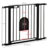 Pet Safety Gate Extra Wide 75-103 cm, Locking, Black for Stairs Horse & Petcare Free Shipping 25