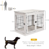 Wooden Dog Crate End Table with Metal Wire Cage – Small Dog White Dogs Free Shipping 25