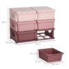 Kids Toy Storage Unit with Six Drawers – Pink HOMCOM Baby Free Shipping 25