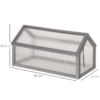Cold Frame Greenhouse Wooden 90x52x50cm Grey Indoor Outdoor Greenhouses & Cold Frames Free Shipping 25