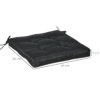 Garden Seat Cushion 40x40cm with Ties for Dining Chairs – Black Lifestyle & Decor Free Shipping 25
