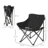 Outsunny Folding Camping Chair with Carry Bag and Side Mesh Pocket, Black Car & Caravan Free Shipping 25