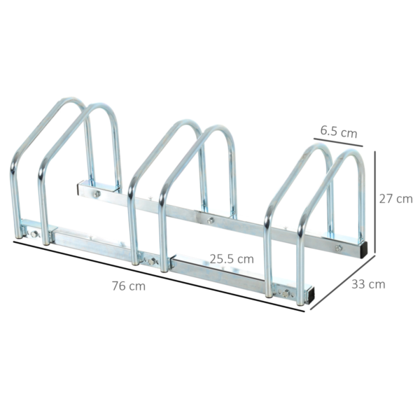 Three-Bike Parking Rack with Detachable Stand – Wall or Floor Mount, Silver Hand Tools & Accessories Free Shipping 9
