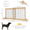 Pet Gate Adjustable Wooden Freestanding Doorway Barrier Dogs Free Shipping 25