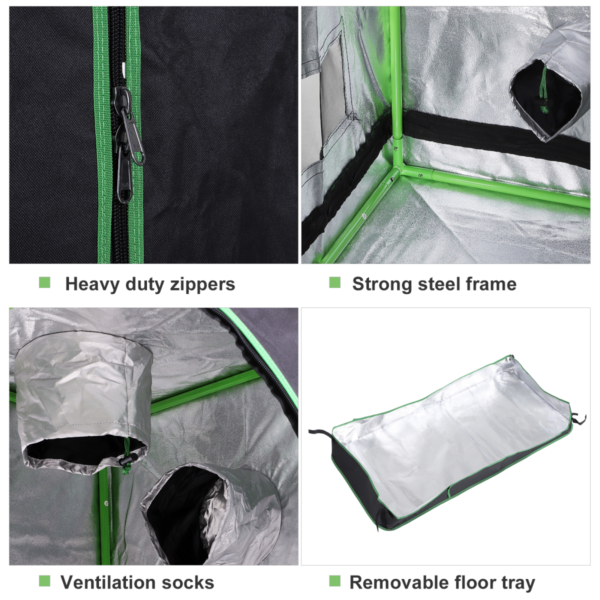 Hydroponic Grow Tent for Home Indoor Growing with Window Tool Bag Greenhouses & Cold Frames Free Shipping 9