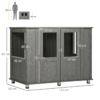 Dog Crate End Table for Extra Large Dogs – Indoor Grey Finish Horse & Petcare Free Shipping 25
