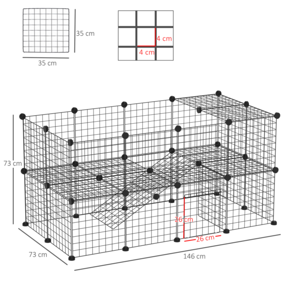 Pet Playpen DIY 36-Panel Cage for Rabbit, Guinea Pig, Chinchilla Small Animals Free Shipping 9