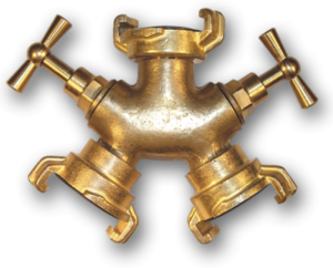 Claw Brass – 3 Way Connector with Bib Taps Garden Taps Free Shipping