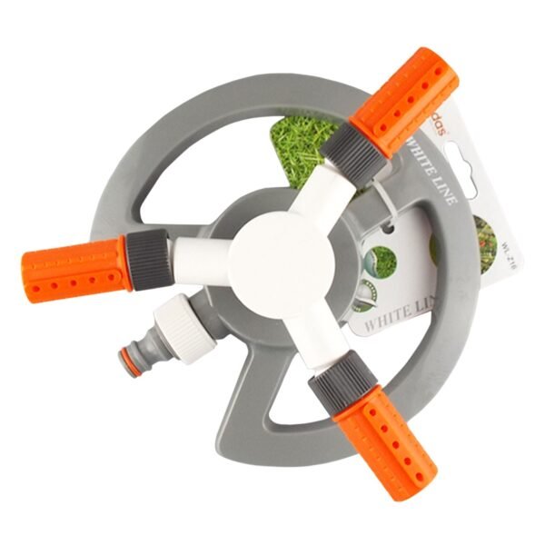 Bradas 3-arm revolving sprinkler white line – garden lawn sprinkler uk lawn sprinklers free shipping 3