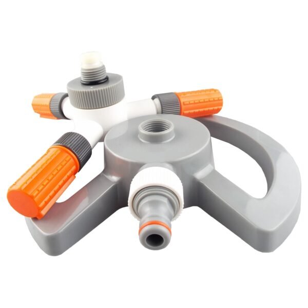 Bradas 3-arm revolving sprinkler white line – garden lawn sprinkler uk lawn sprinklers free shipping 9