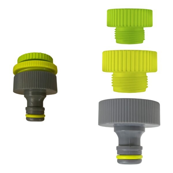 Female Tap Connector 1” – ¾” – ½” BSPF Lime