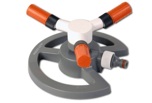 Bradas 3-arm revolving sprinkler white line – garden lawn sprinkler uk lawn sprinklers free shipping 2