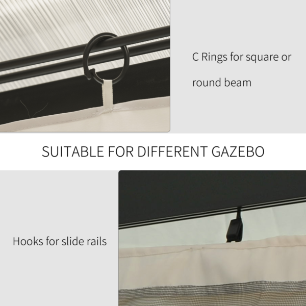 Gazebo Sidewalls 4-Pack for 3x4m Outsunny – Privacy Panels Lifestyle & Decor Free Shipping 11