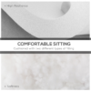 Garden Seat Cushion 40x40cm with Ties for Dining Chairs – Black Lifestyle & Decor Free Shipping 27