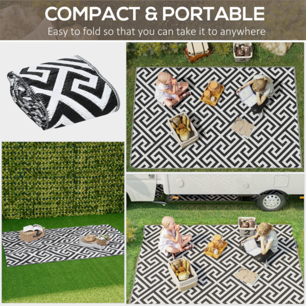 Outdoor Rug Reversible 152×243 cm Portable for RV Camping Lifestyle & Decor Free Shipping 11