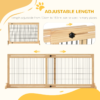 Pet Gate Adjustable Wooden Freestanding Doorway Barrier Dogs Free Shipping 27