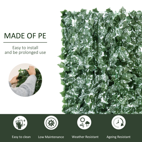 Artificial Leaf Hedge Panel Garden Privacy Screen 1.5m x 3m Garden Free Shipping 11