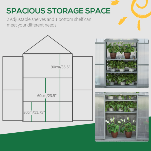 Cold Frame Greenhouse Polycarbonate Garden Grow Shelter Greenhouses & Cold Frames Free Shipping 11
