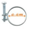 Double Wire Hose Clamp Galvanised 40mm-45mm Hose Clips Free Shipping 21