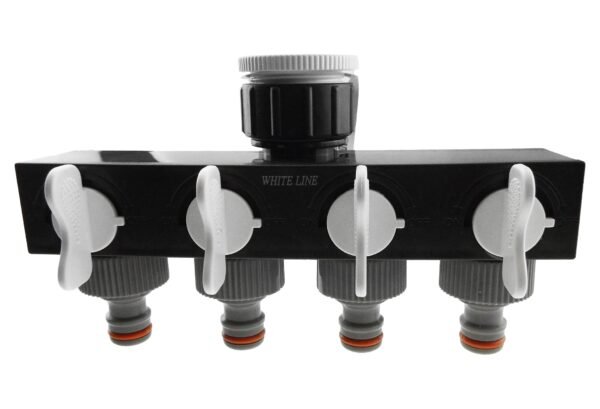 4-Way Splitter with Valves WL Garden Hose Connection Set Free Shipping 9