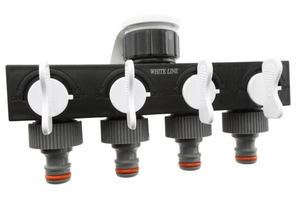 4-Way Splitter with Valves WL Garden Hose Connection Set Free Shipping 13