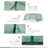Greenhouse Tunnel 200x100x80cm Steel Frame Garden Outdoor Description: Create a protected growing space for your plants with this compact tunnel greenhouse. Ideal for home gardens, balconies, and patios, it helps extend the growing season and shield seedlings from wind and cool weather. Key features – Dimensions: 200 x 100 x 80 cm (L x W x H) for a comfortable growing area – Sturdy steel frame provides durable, stable support for outdoor use – Weather-friendly cover helps protect plants while letting light through – Quick to assemble with included fittings; easy to dismantle for storage – Versatile use: seed starting, transplanting, and temporary plant protection Benefits – Improves growing conditions for herbs, vegetables, and flowers – Lightweight and portable for seasonal use or relocation – Suitable for small to medium garden spaces, patios, or balconies Greenhouses & Cold Frames Free Shipping 29