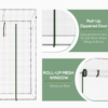 Walk-in garden greenhouse 200x76x150-168cm with roll-up door – walk-in garden greenhouse growing shelter uk greenhouses & cold frames free shipping 29