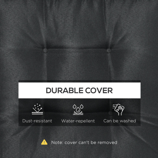Garden Seat Cushion 40x40cm with Ties for Dining Chairs – Black Lifestyle & Decor Free Shipping 13