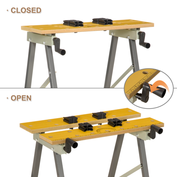 4-in-1 Work Bench Sawhorse Clamp Table for DIY Garage, Workshop DIY Tools Free Shipping 13