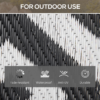 Outdoor Rug Reversible 152×243 cm Portable for RV Camping Lifestyle & Decor Free Shipping 29