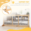 Pet Gate Adjustable Wooden Freestanding Doorway Barrier Dogs Free Shipping 29