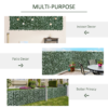 Artificial Leaf Hedge Panel Garden Privacy Screen 1.5m x 3m Garden Free Shipping 29