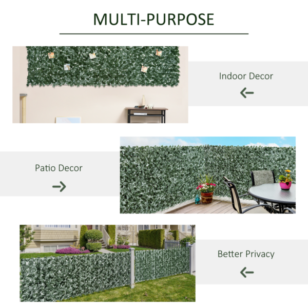 Artificial Leaf Hedge Panel Garden Privacy Screen 1.5m x 3m Garden Free Shipping 13