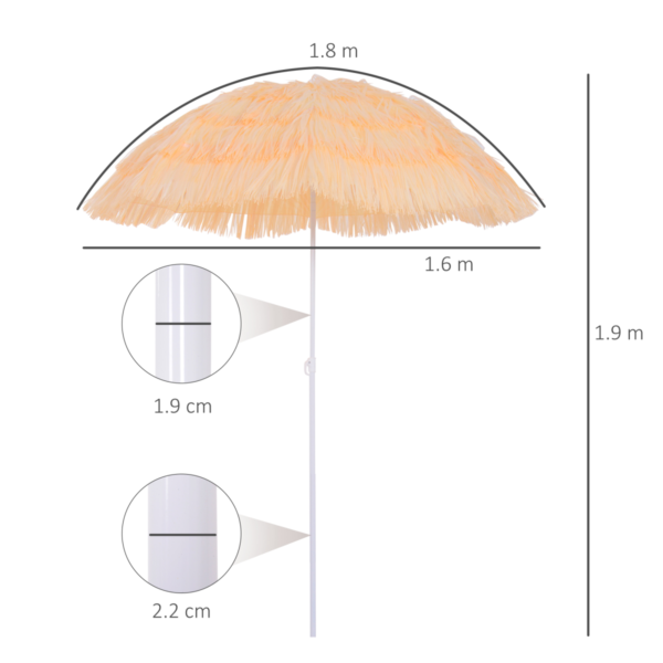 Hawaiian Beach Umbrella: Folding Tilt Sunshade Parasol for Patio Escape the sun with this Hawaiian-inspired patio umbrella. The folding, tilting parasol provides adaptable shade for patios, decks, gardens, and beach days. Lightweight and easy to store, it’s practical for everyday outdoor use. – Canopy: durable polyester fabric with UV protection, colorfast and water-repellent. – Tilt and adjust: smooth tilt mechanism to follow the sun. – Frame: aluminum pole with fiberglass ribs for strength and light weight. – Folding and portability: folds down compactly and comes with a carry bag for travel and storage. – Versatile placement: ideal for patio, garden, balcony, poolside, or beach setup. – Care: wipe clean; store indoors when not in use. Lifestyle & Decor Free Shipping 13