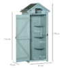 Wood Tool Storage Cabinet – 3-Shelf Garden Shed Organizer Garden Free Shipping 29
