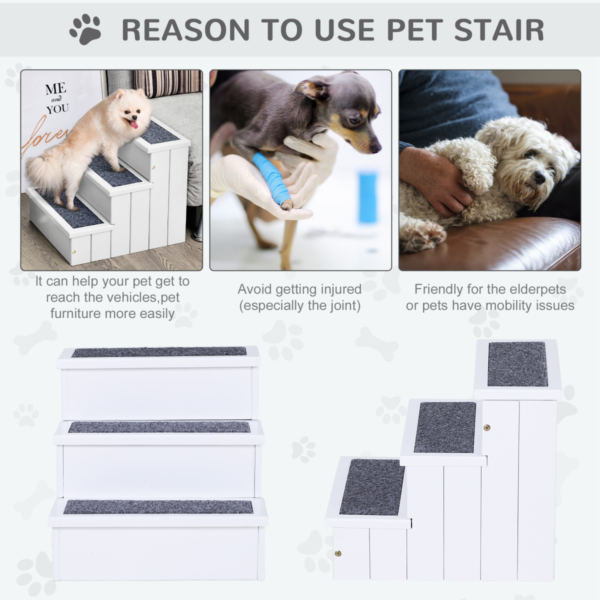 Dog Steps with Storage – Wooden Pet Stairs for Elderly Homes Horse & Petcare Free Shipping 13