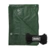 Green lightweight tarpaulin 1m x 1m with 10m of 8mm bungee rope kit tarp sets free shipping