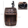 Wooden Barrel Pump Garden Fountain Water Feature Planter Garden Free Shipping 29