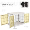 Wooden Dog Crate End Table with Metal Wire Cage – Small Dog White Dogs Free Shipping 31