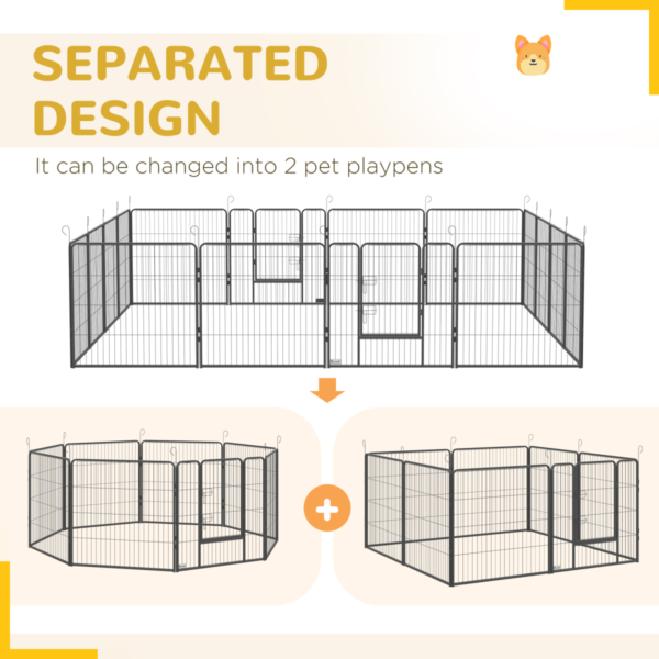 Puppy Play Pen 16 Panels Heavy-Duty 80cm H for Small & Med Dogs Dogs Free Shipping 15