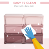 Kids Toy Storage Unit with Six Drawers – Pink HOMCOM Baby Free Shipping 31