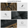 Garden Seat Cushion 40x40cm with Ties for Dining Chairs – Black Lifestyle & Decor Free Shipping 31