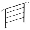 Outdoor Handrail for 1-4 Steps Wrought Iron Black Install Kit Door Steps Free Shipping 33