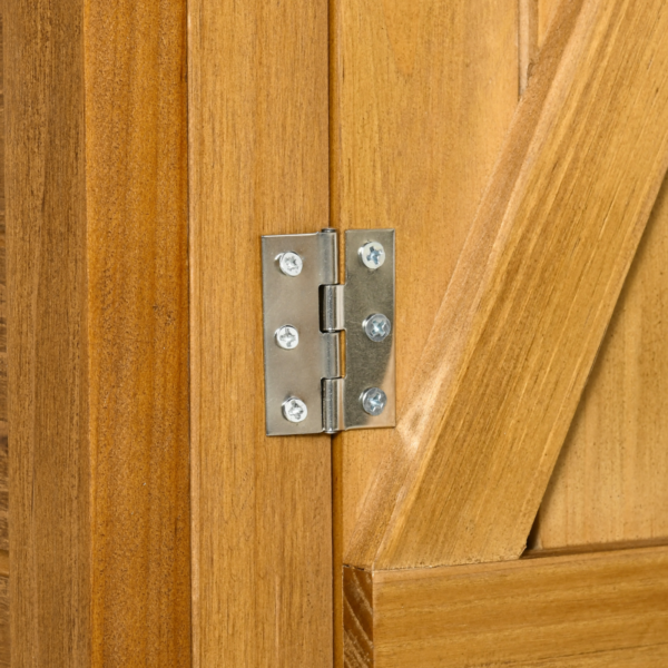 Garden Wood Storage Shed with Asphalt Roof and Tool Table