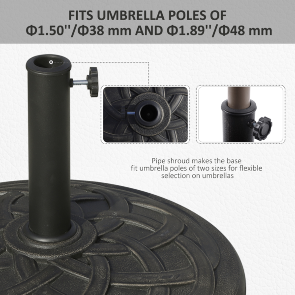 Umbrella Base for 38mm and 48mm Poles Resin-Bronze Finish Garden Tools Free Shipping 15