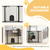 Pet Safety Gate Extra Wide 75-103 cm, Locking, Black for Stairs Horse & Petcare Free Shipping 33