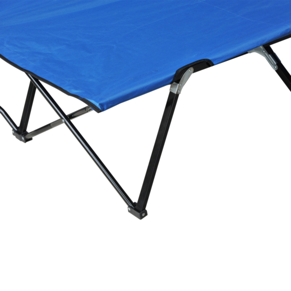 Outsunny Double Camping Folding Cot with Carry Bag – Portable Blue Sunbed Lifestyle & Decor Free Shipping 17
