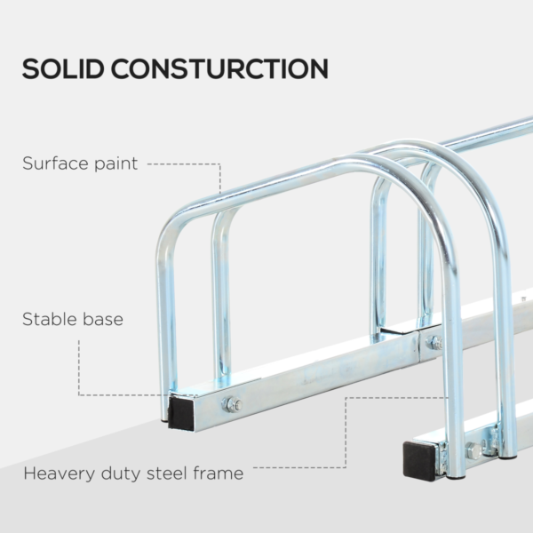 Three-Bike Parking Rack with Detachable Stand – Wall or Floor Mount, Silver Hand Tools & Accessories Free Shipping 17